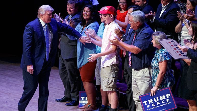 Trump talks immigration, foreign policy in Maine