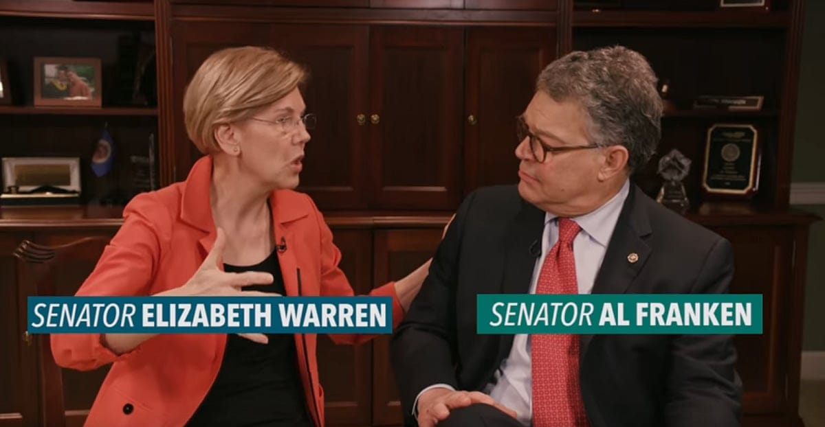 Warren Reportedly Calling on Franken to Resign From Senate, But Won’t Comment Publicly