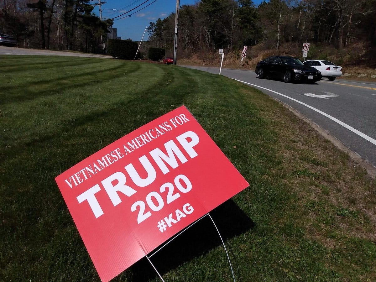 Several Dozen Turn Out To Support 82-Year-Old Man Attacked for Carrying A Trump Sign