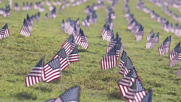 Veterans protest Hampshire College over decision to stop flying American flag