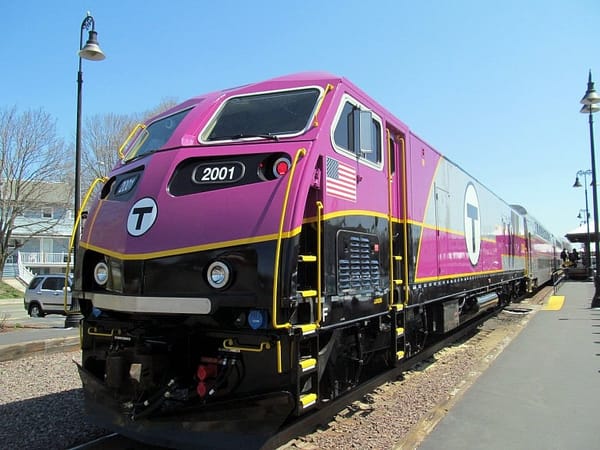 Commuter rail engine sent back to GE for repairs