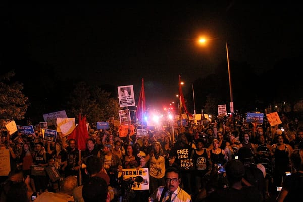 WATCH: Bernie Sanders’s call to unify behind Clinton ignored by his fans outside DNC