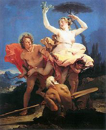 Daphne Chased by Apollo, by Giovanni Battista Tiepolo, 1744 (Wiki) 