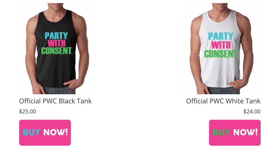 Screengrab of some Party with Consent gear. (PartywithConsent.org)
