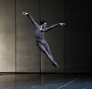 Lasha Khozashvili of Boston Ballet in José Martinez's Resonance; photo by Gene Schiavone, courtesy Boston Ballet 