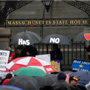 Public Safety Employees Rally Against Boston Mayor's Vaccine Mandate