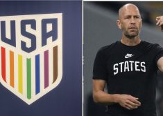 U.S. Soccer Team — Rainbow Shield and Gregg Berhalter States T-Shirt — Saved Thursday 11-24-2022